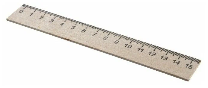 Линейка 15 см дерево